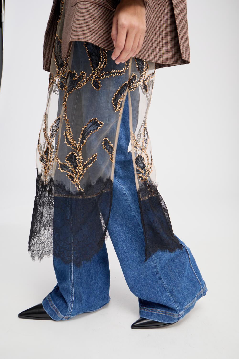 Lazo midi kjole - guldfarvet